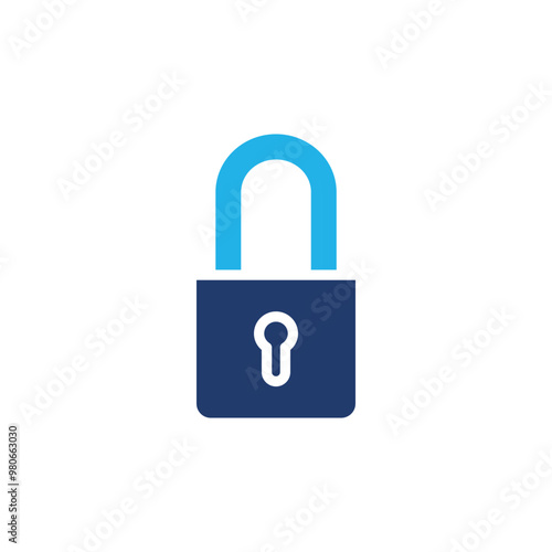 pad lock colored icon vector design good for web or mobile app