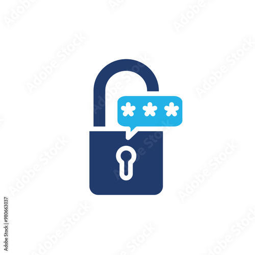 pasword lock colored icon vector design good for web or mobile app