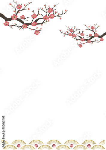 Asian background ,Oriental Chinese and Japanese style abstract pattern background