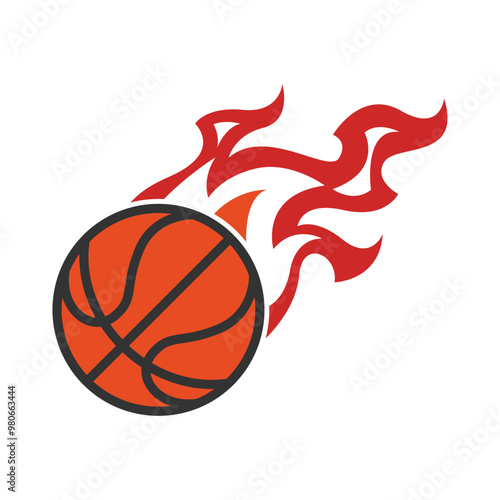 Basketball icon logo design