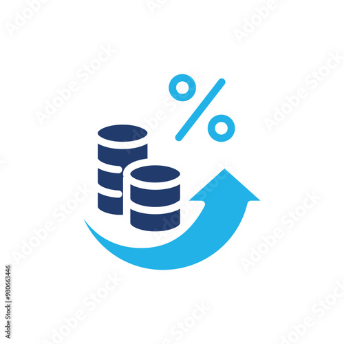 tax rising colored icon vector design good for web or mobile app