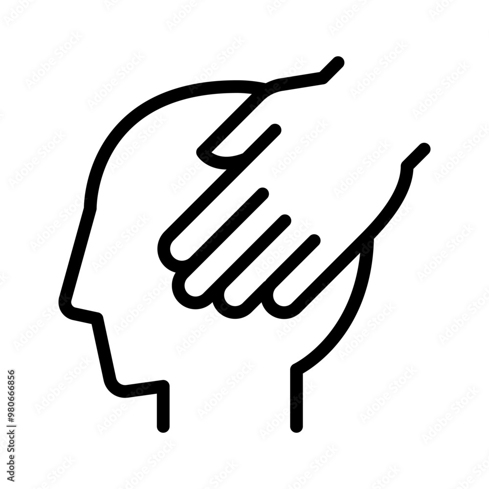 Obraz premium Head massage icon