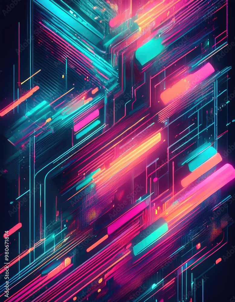 Abstract neon lights design Abstract neon lights design