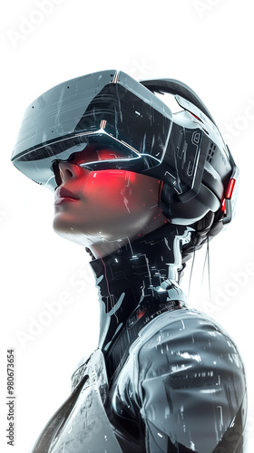 Artificial intelligence female robot cyborg