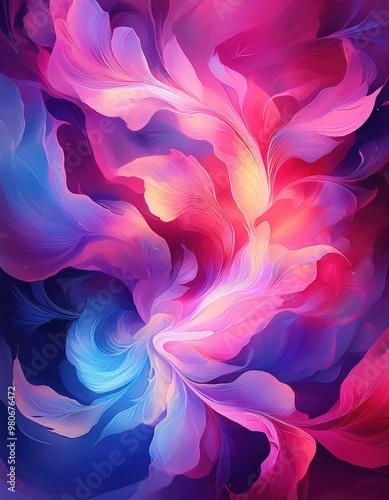 Abstract colorful swirls