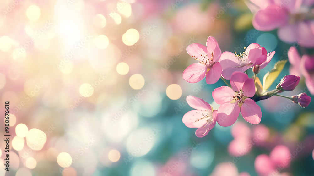 Beautiful cherry blossom sakura in spring time with bokeh background Beautiful cherry blossom sakura in spring time with bokeh background