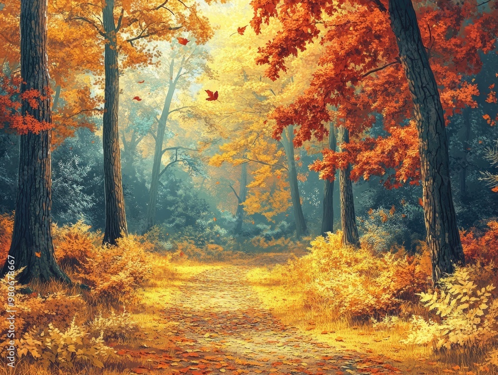 Autumn Forest Path Autumn Forest Path