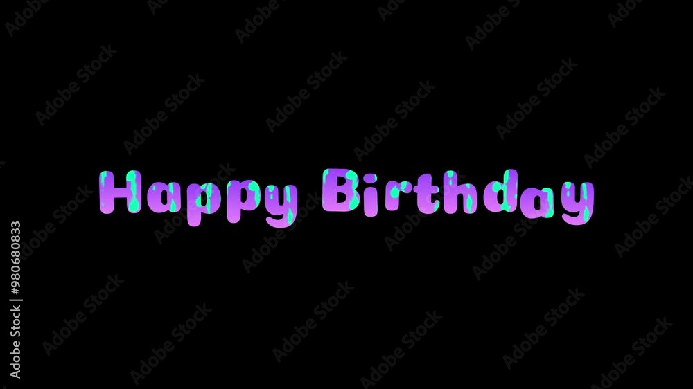 happy birthdays text motion graphic happy birthdays text motion graphic