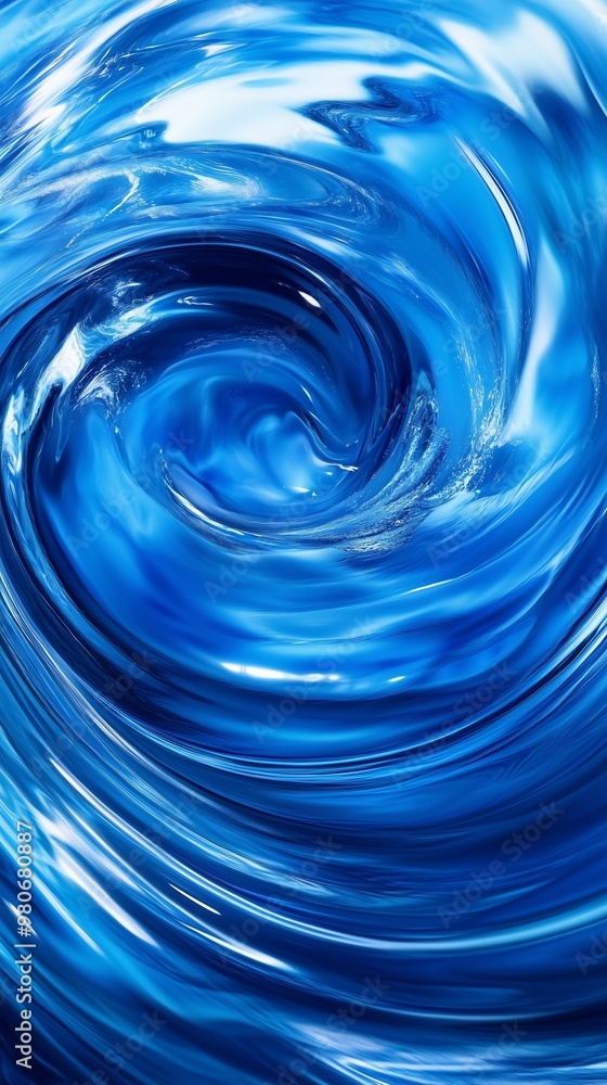 Swirl blue water wave surface motion natural fresh background Swirl blue water wave surface motion natural fresh background