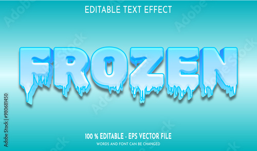frozen editable text effect
