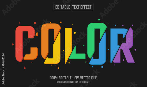 color editable text effect