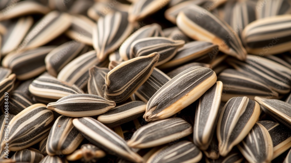 Close-up of a Pile of Raw Sunflower Seeds Close-up of a Pile of Raw Sunflower Seeds