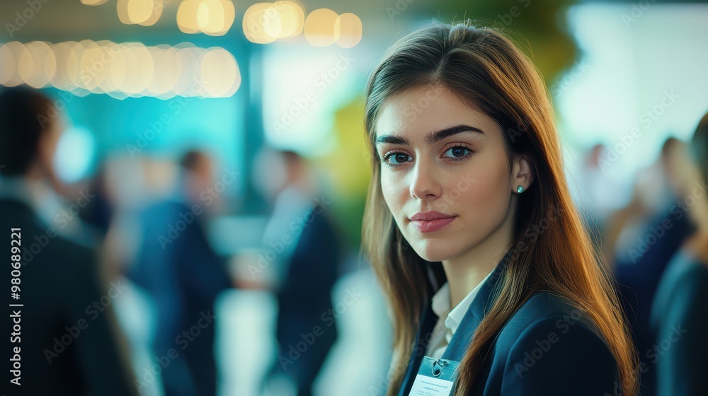 Bright and Engaging Scene of a Young Businesswoman Explaining Ideas in a Modern Office Environment Bright and Engaging Scene of a Young Businesswoman Explaining Ideas in a Modern Office Environment
