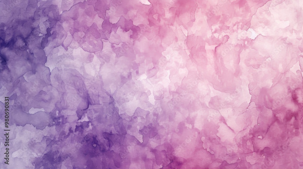 Fototapeta premium Abstract Watercolor Painting in Soft Purple and Pink Hues