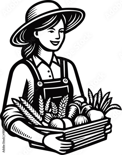 peasant with a hat