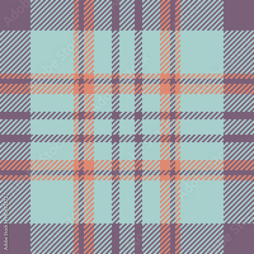 Funky plaid tartan check, silky background pattern seamless. Daisy textile fabric vector texture in light and pastel colors.