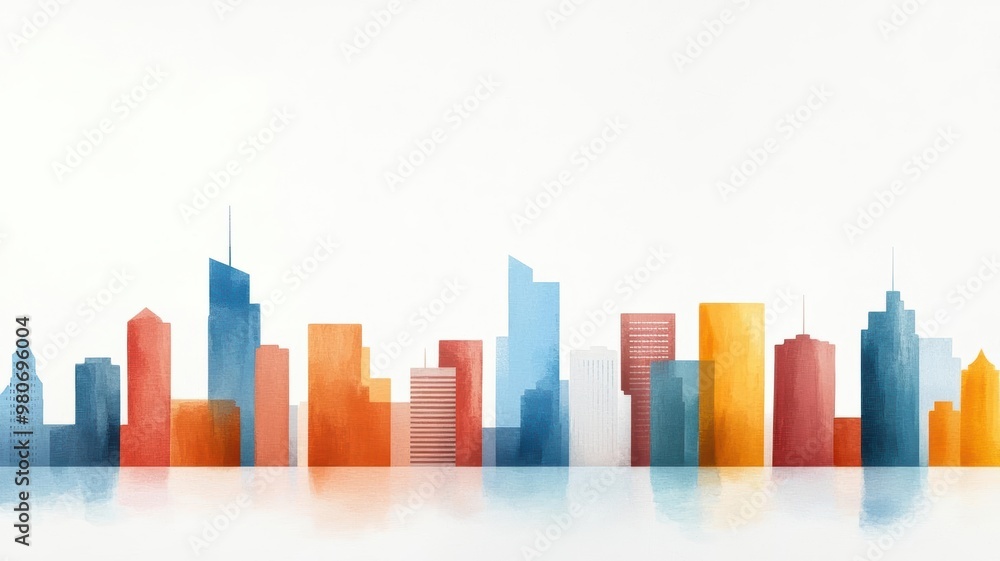 Child artist painting a vibrant city skyline, expressing creativity and future urban potential, Children, creativity, urban future, art Child artist painting a vibrant city skyline, expressing creativity and future urban potential, Children, creativity, urban future, art