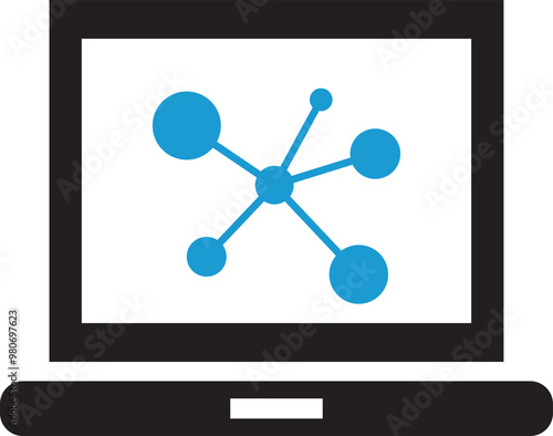 Laptop and Network Icon 