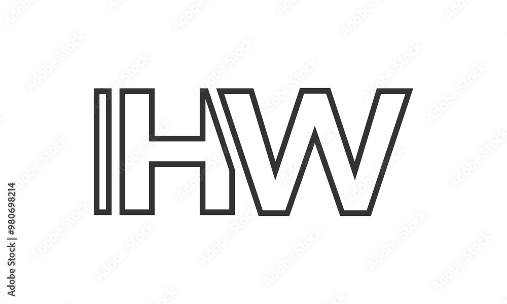 IHW logo design template with strong and modern bold text. Initial based vector logotype featuring simple and minimal typography. Trendy company identity. IHW logo design template with strong and modern bold text. Initial based vector logotype featuring simple and minimal typography. Trendy company identity.