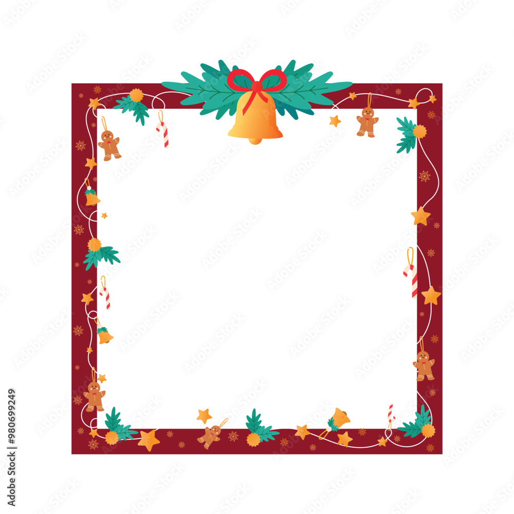 Vector cartoon Christmas photo frame, featuring Christmas tree, snowman, and cute Santa Claus decorations. Transparent background. Vector cartoon Christmas photo frame, featuring Christmas tree, snowman, and cute Santa Claus decorations. Transparent background.