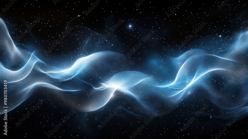3D rendering technology background abstract wave curve particle art illustration 3D rendering technology background abstract wave curve particle art illustration