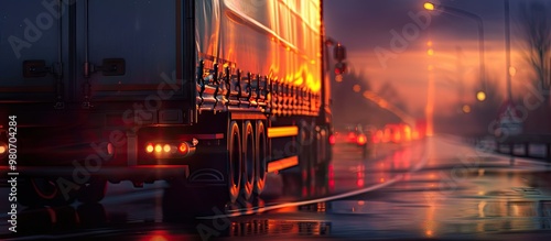 An ideal background would be a blurred copy space image showing the back of a truck