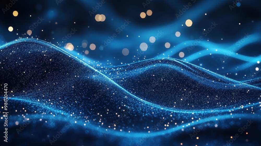 3D rendering technology background abstract wave curve particle art illustration 3D rendering technology background abstract wave curve particle art illustration