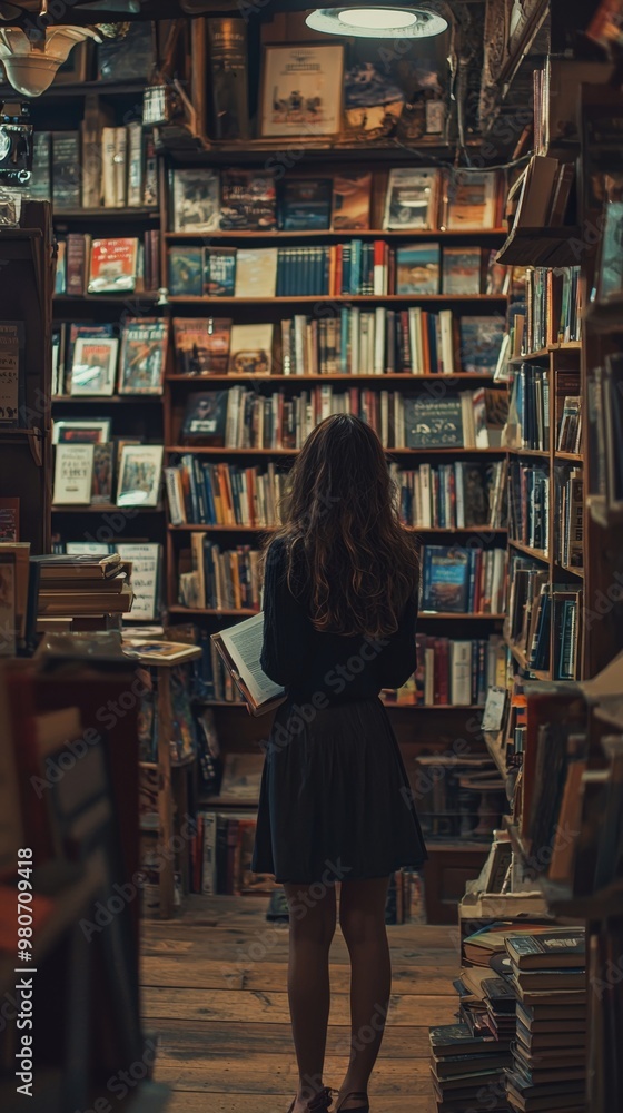 Cozy Oceanian Bookstore Interior with Warm Wooden Shelves and Vintage Book Collection Cozy Oceanian Bookstore Interior with Warm Wooden Shelves and Vintage Book Collection