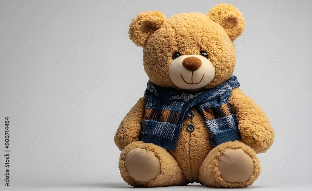 Obraz premium a stuffed bear wearing a scarf