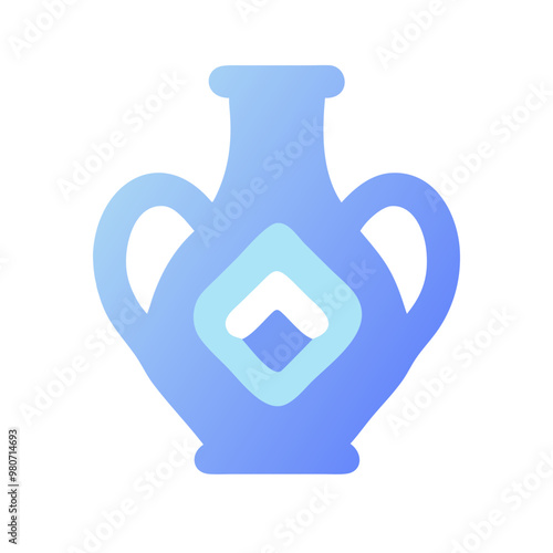 blue ceramic vase