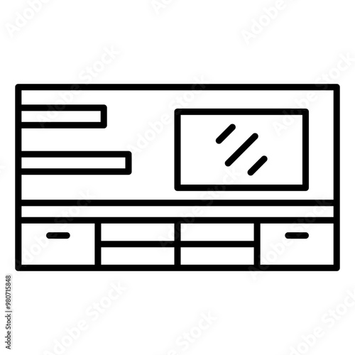 TV shelf icon