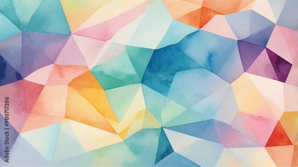 Polygon background in rainbow colors Polygon background in rainbow colors