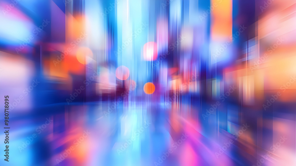 Abstract Cityscape with Blurred Lights and Motion Abstract Cityscape with Blurred Lights and Motion