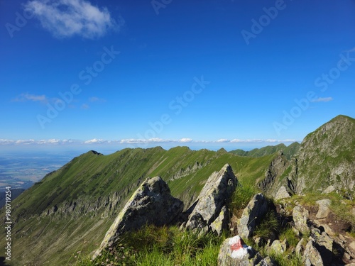 landscape with sky and clouds Romania Fagaras