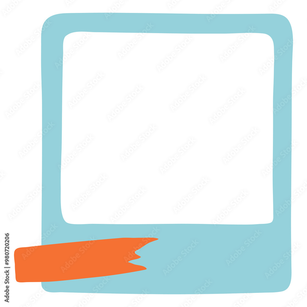 Instant film png frame sticker, yellow colorful design on transparent background Instant film png frame sticker, yellow colorful design on transparent background