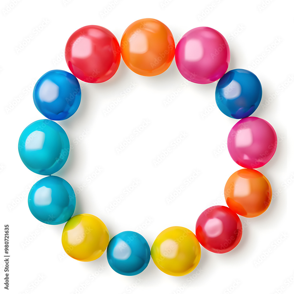 circle of colorful balloons circle of colorful balloons