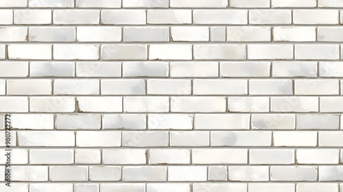 A Whitewashed Brick Wall with Subtle Variations in Texture and Tone