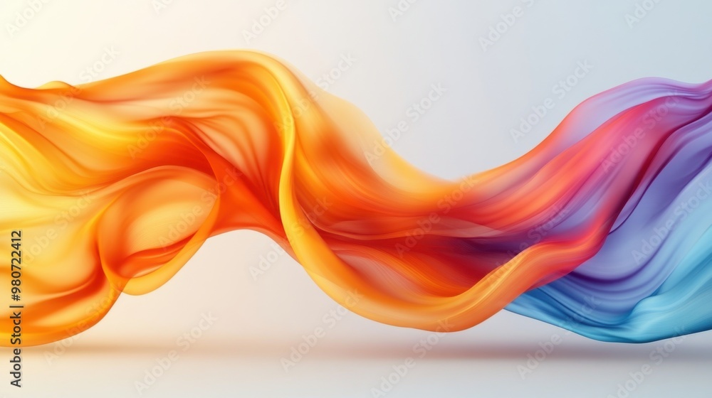 3D rendering of ribbons and silk 3D rendering of ribbons and silk