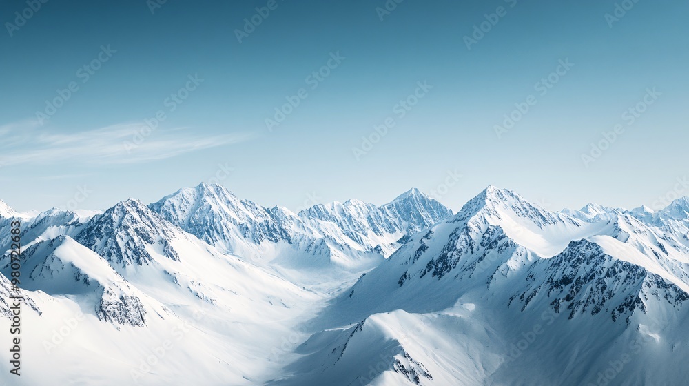 Obraz premium snowy mountain landscape