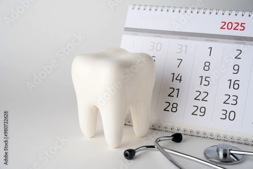 Wallpaper Mural Dentist appointment calendar on a white background with copy space Torontodigital.ca