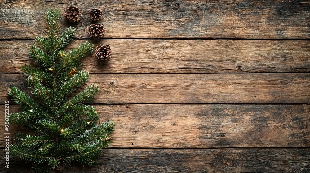Chirstmas on wood background wood retro and green chirstmas tree on background Chirstmas on wood background wood retro and green chirstmas tree on background