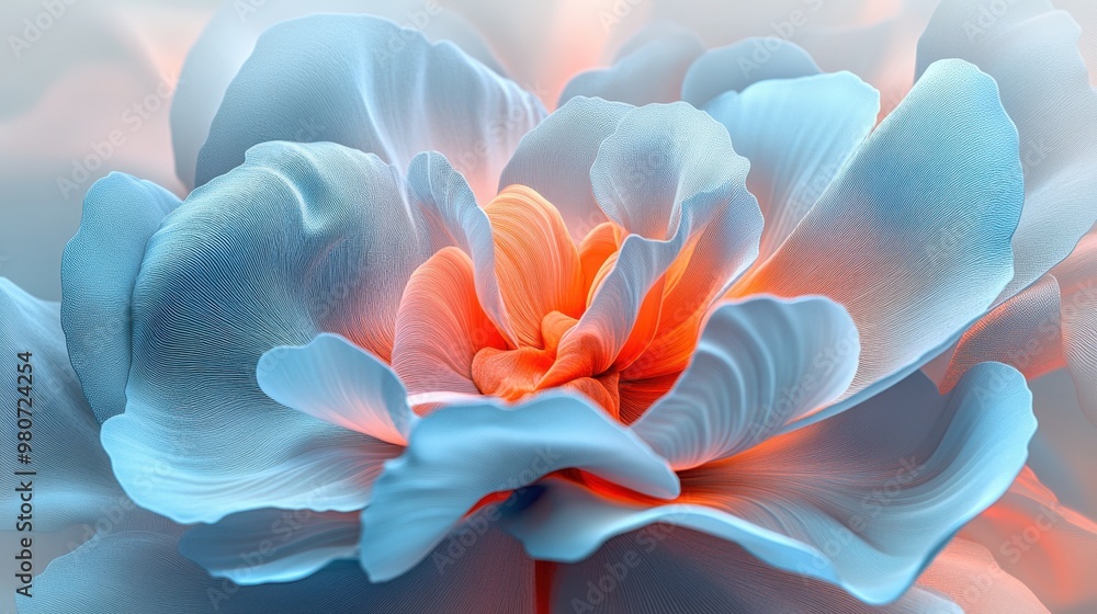 3D rendering of blooming flowers 3D rendering of blooming flowers