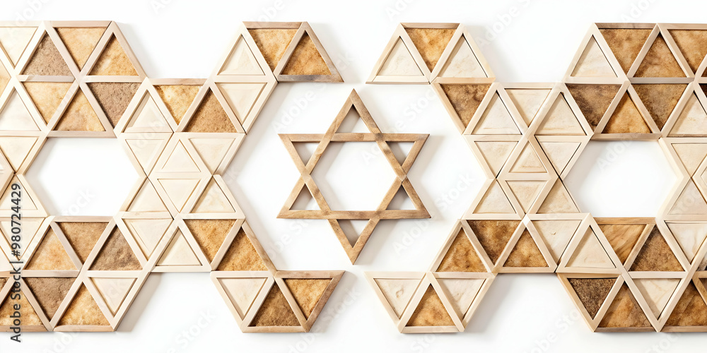 3D Watercolor Star of David Tiles Seamless Pattern | Recycled Paper Texture | Eco-Friendly Zero Waste Concept | Rustic Muted Tones | Repeating Design 3D Watercolor Star of David Tiles Seamless Pattern | Recycled Paper Texture | Eco-Friendly Zero Waste Concept | Rustic Muted Tones | Repeating Design