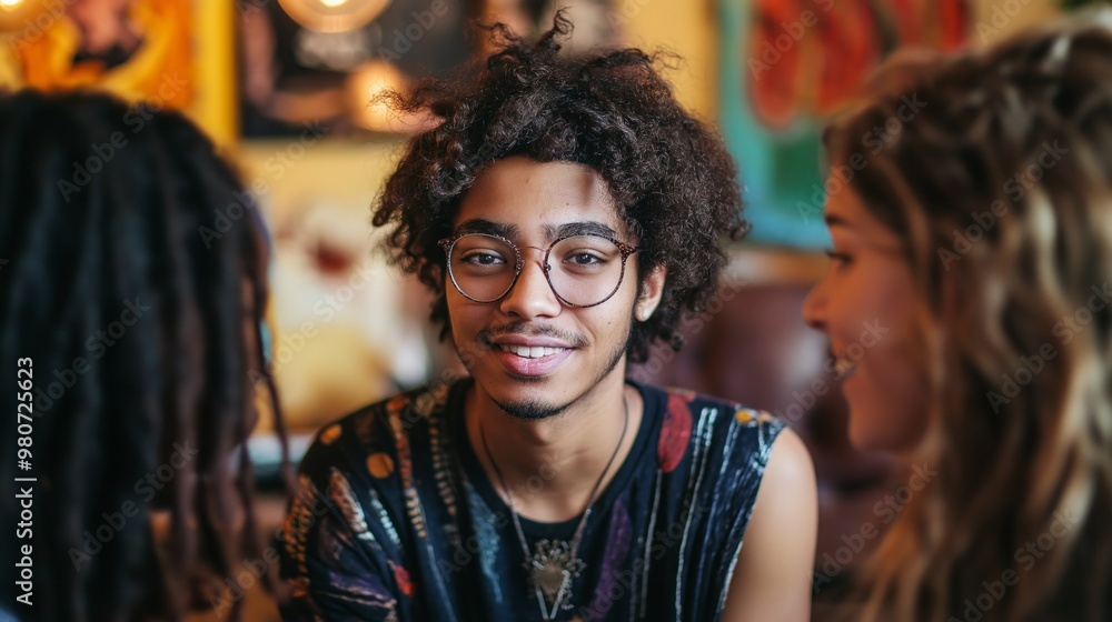 Diverse Gen Z individuals engage in supportive group therapy discussion in a modern, inclusive setting Diverse Gen Z individuals engage in supportive group therapy discussion in a modern, inclusive setting