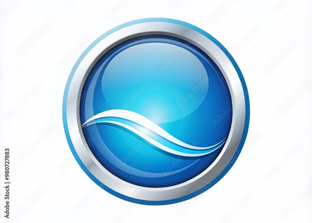 A bright blue circular logo with a modern, sleek design, featuring a centered white swoosh and subtle gradient A bright blue circular logo with a modern, sleek design, featuring a centered white swoosh and subtle gradient