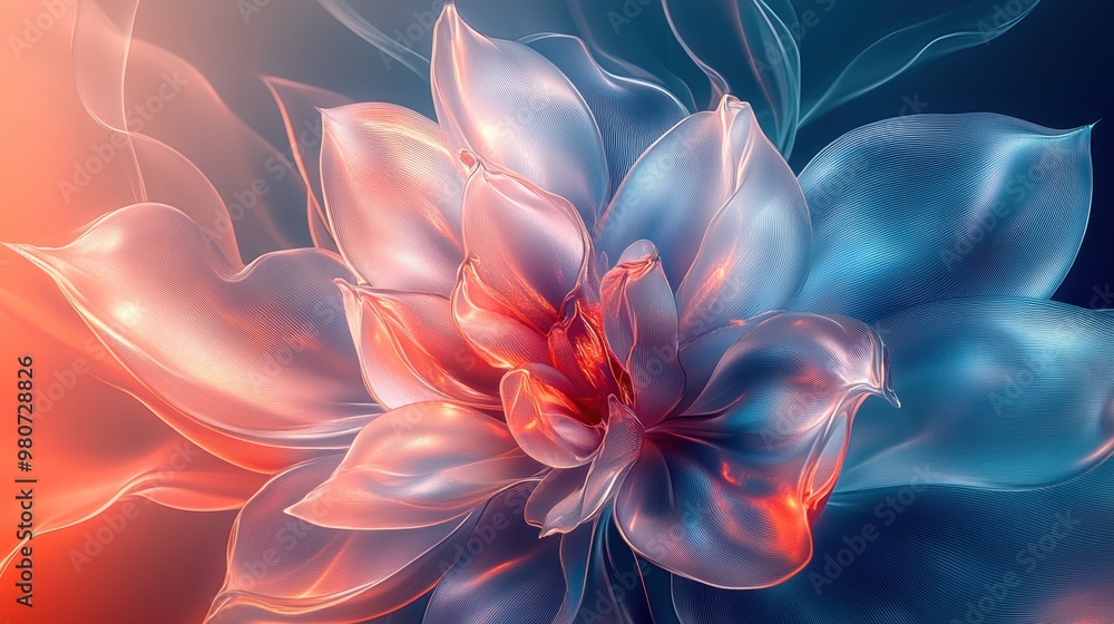 3D rendering of blooming flowers 3D rendering of blooming flowers