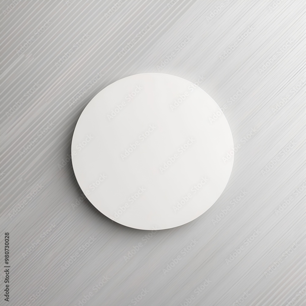 circular design with a clean, white surface. The circle is centered against a light gray, diagonally striped background, creating a subtle contrast. circular design with a clean, white surface. The circle is centered against a light gray, diagonally striped background, creating a subtle contrast.