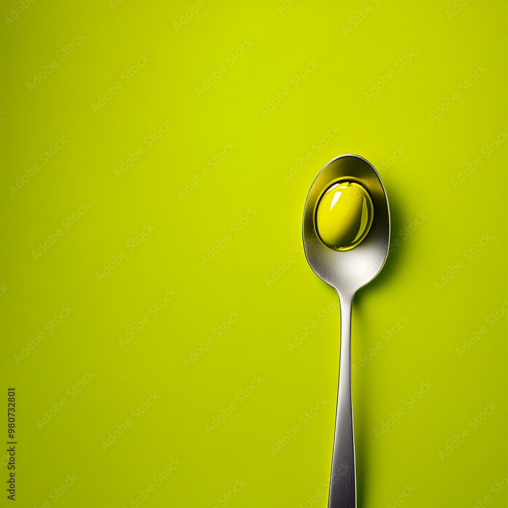 spoon with oil and a forgetful inside