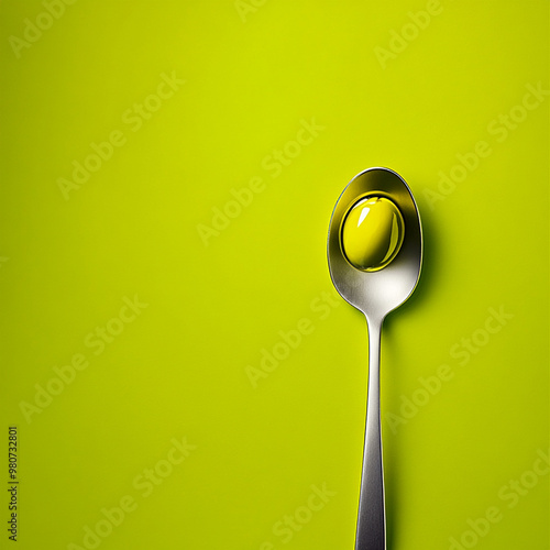 Obraz na płótnie spoon with oil and a forgetful inside w salonie