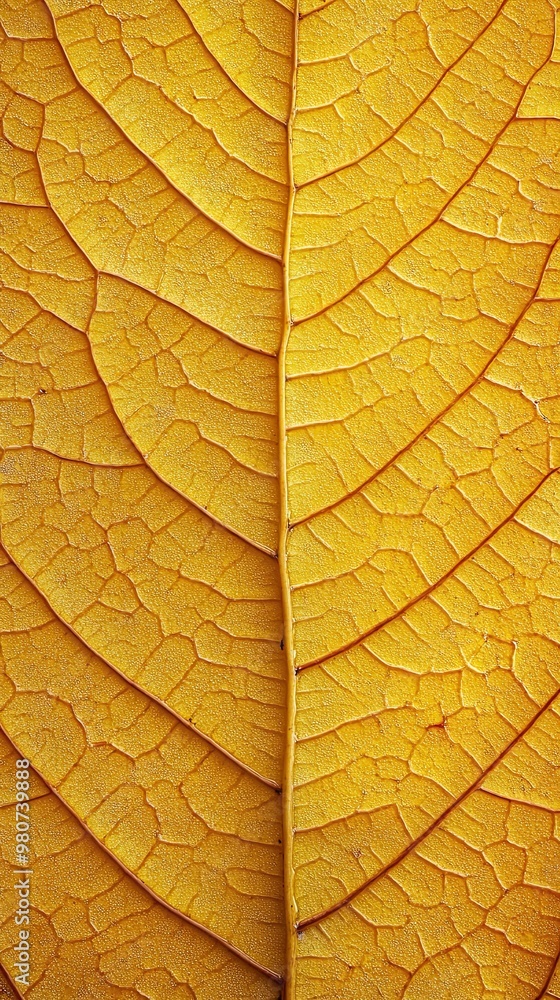 Obraz premium Yellow leaf texture, close-up. Abstract nature background